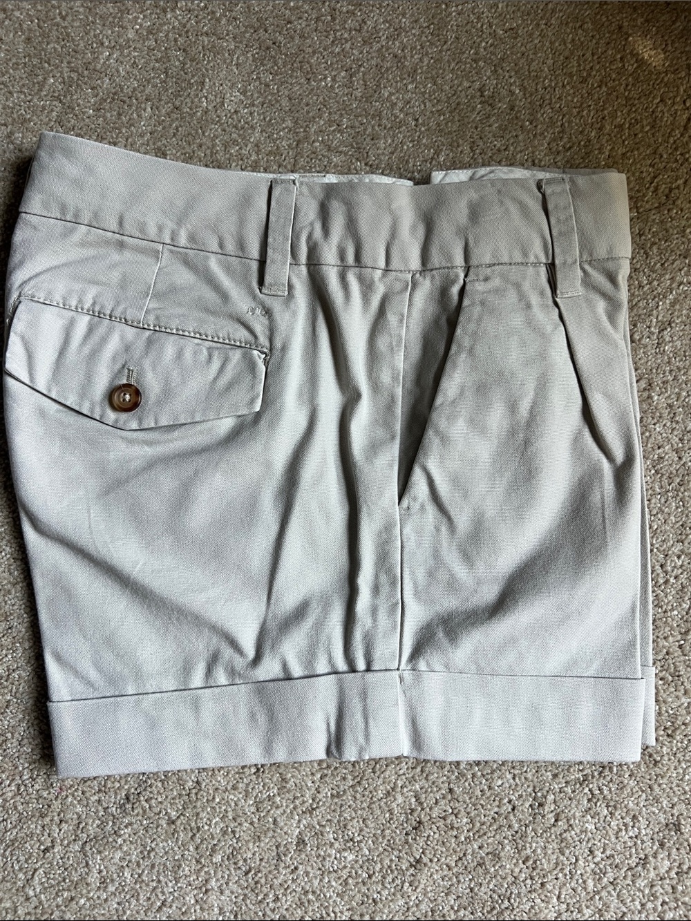 Tommy Hilfiger Light Beige Cotton Skirt with Front Flap